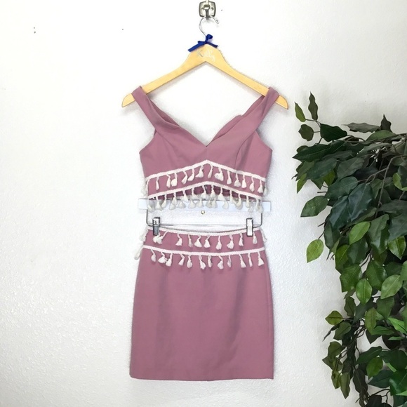 Sabo Skirt Fringe Pink Crop Top and Skirt Set - Picture 1 of 9